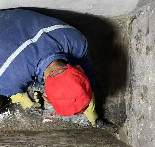 岳口镇电缆沟堵漏